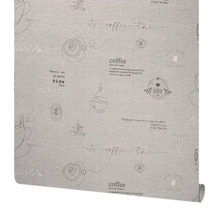 Обои флизелиновые Ateliero Café серые с цветочным узором в стиле кантри 89432673