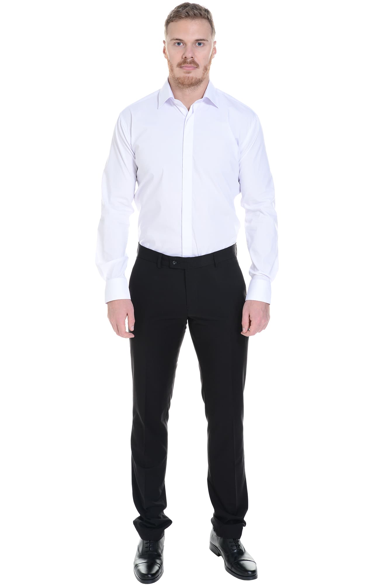 4958025 Рубашка мужская  white El-Risto  Корпоративная одежда  размер 44/176-182  - Вид №4