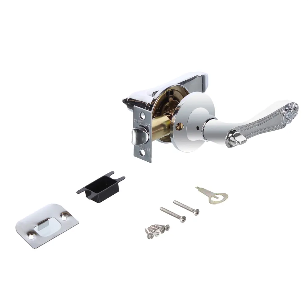 Ручка-защёлка 637/BL СР-Е, с фиксатором, цвет хром FUARO STLM-2045259 - Вид №1