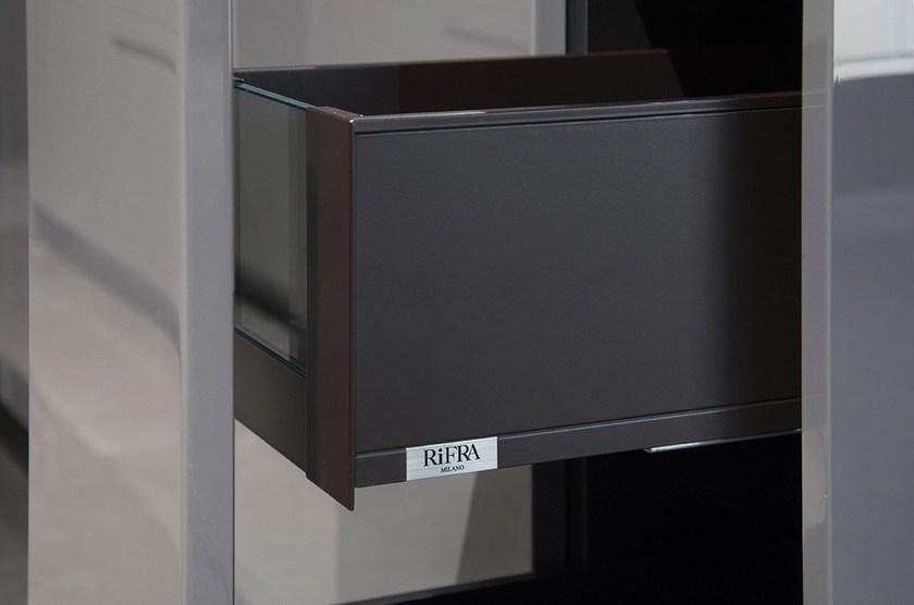 RIFRA Линейная кухня в глянцевом свинце и матовом свинцовом лаке Zero sun-id-1386825 - Вид №9