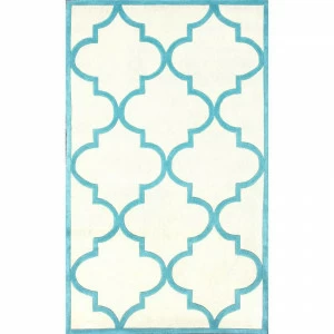 Ковер Trelli light_blue 160х230 DOLLY CAPRETS ДИЗАЙНЕРСКИЕ, ТРЕЛЬЯЖНЫЙ УЗОР 015051 Белый;голубой