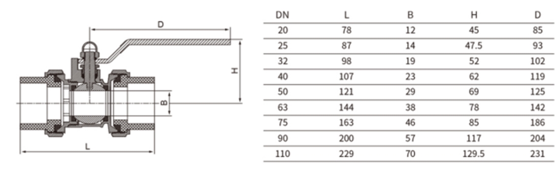21101 Кран шаровой латунный под PPR 25x25 LAB.Space  - Вид №1