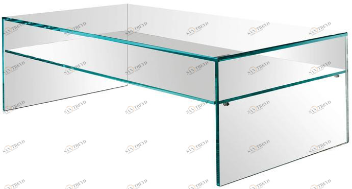 Tonelli Design Прямоугольный стеклянный журнальный столик sun-id-1456101