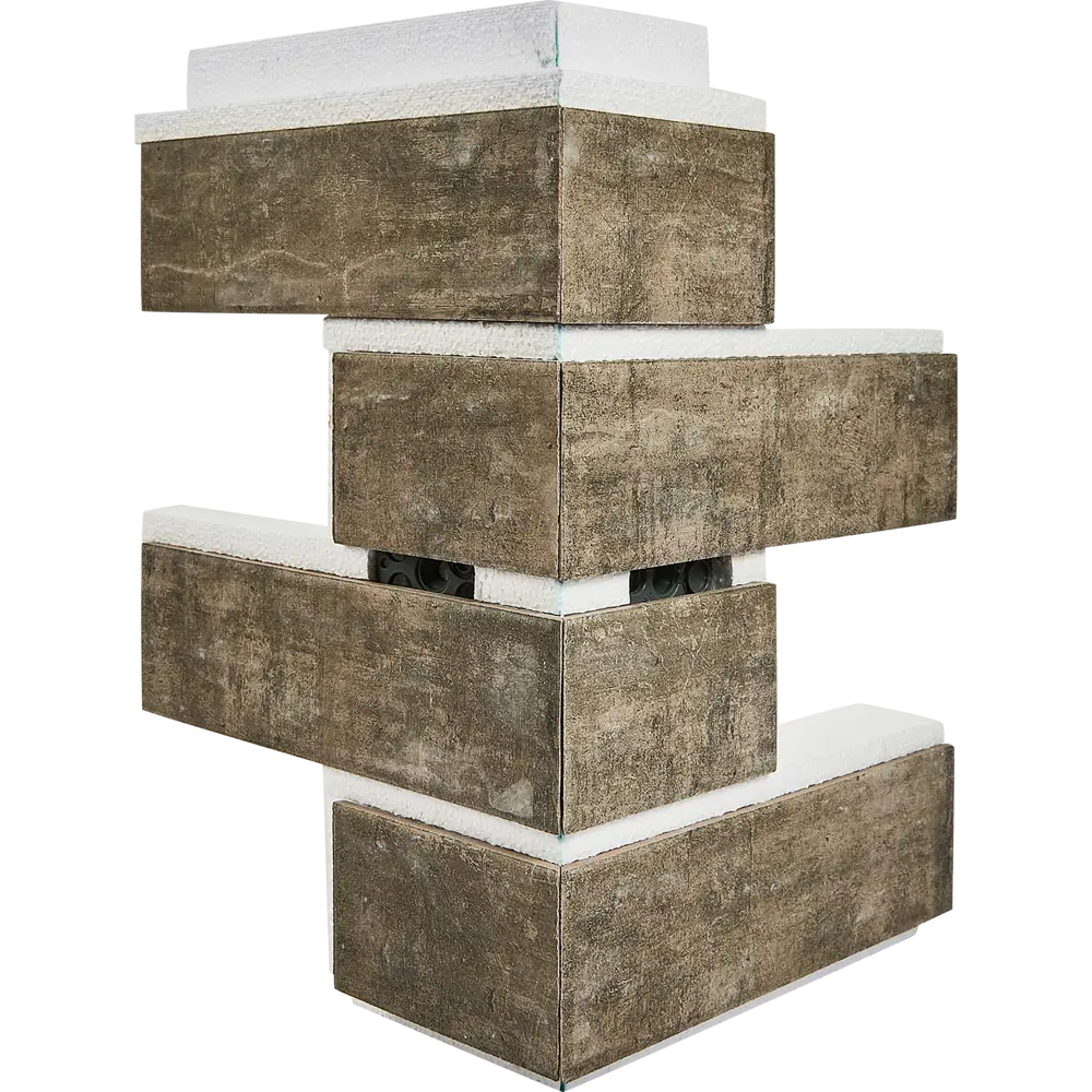 Термопанель наружный угол Мосстрой-31 Brick Wall натурал 26x25x41x5 см STLM-2105329