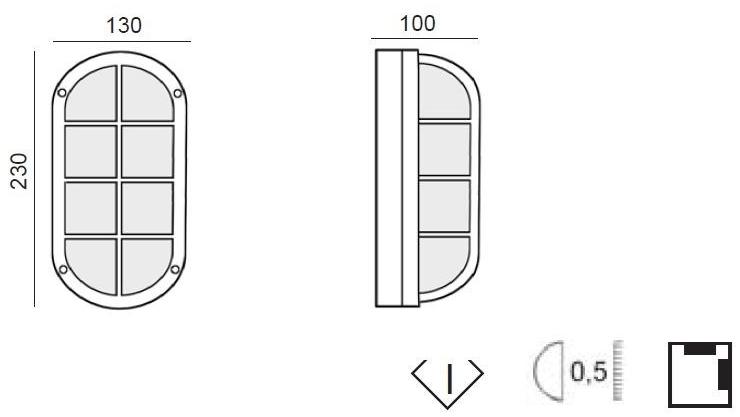 BEL-LIGHTING Настенный светильник для улицы / потолочный светильник для улицы из алюминия  122  - Вид №2