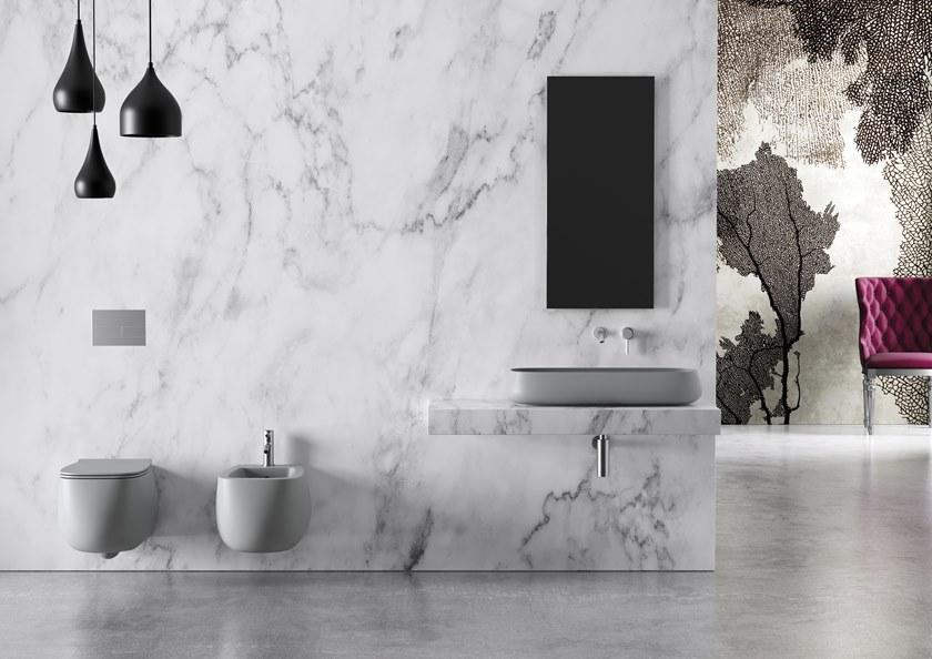 33120101.01 Подвесной унитаз 550х335х450 мм Alice Ceramica Nur безободковый выпуск в стену Белый глянцевый - Вид №8