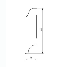 Плинтус Pedross Рим Массивный Дуб 2500х68 мм 1010000708 - Вид №1
