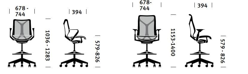 Эргономичный офисный стул с колесами Herman Miller Cosm ARCH-00093619 - Вид №4