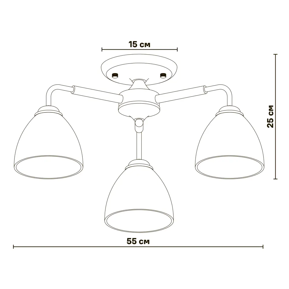 Люстра потолочная KREAFORTA Zeya 3 ламп цвет белый STLM-2139758 - Вид №11
