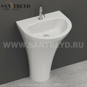 374101 Напольная раковина стоящая овальная Kerasan Aquatech