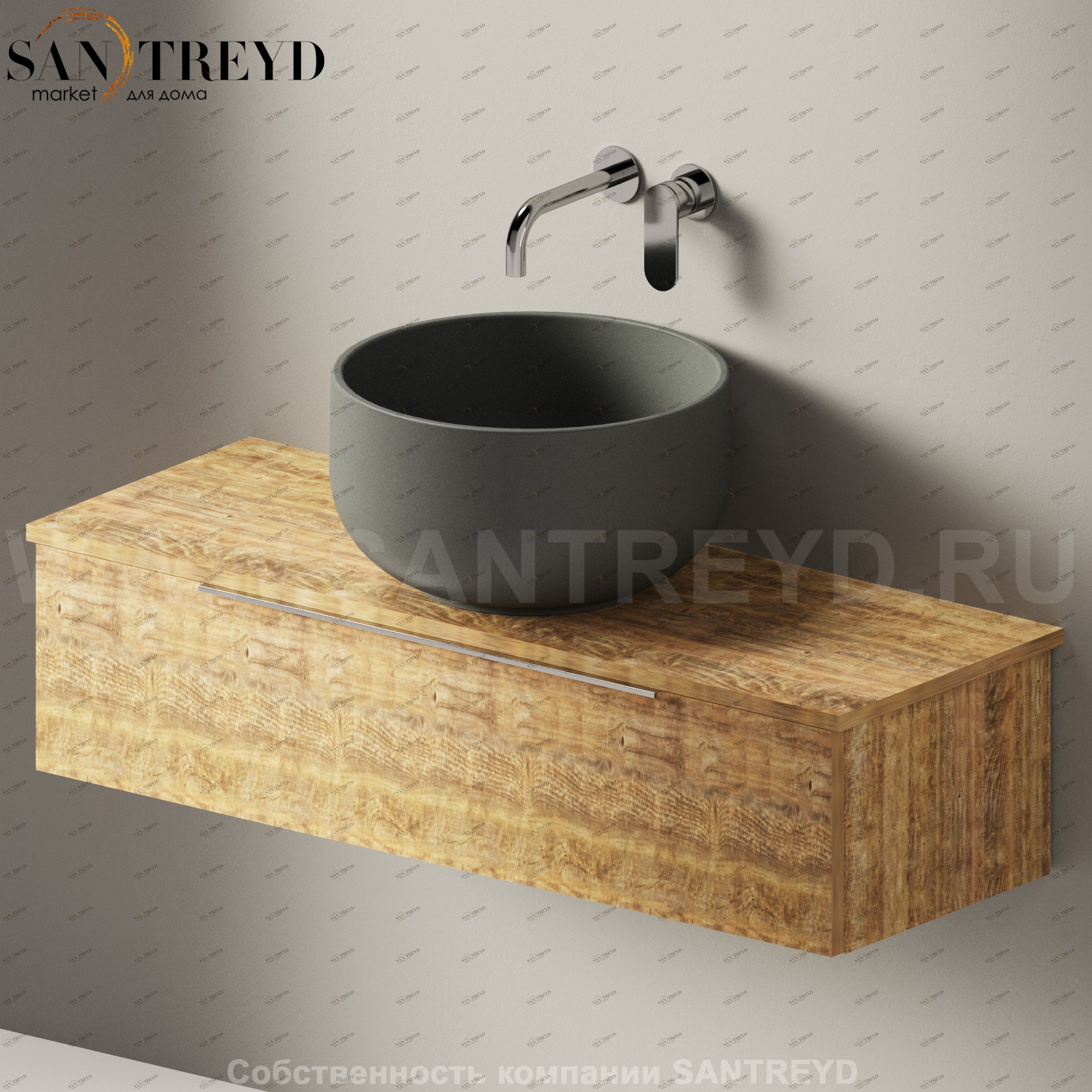 Flaminia BOX Настенная тумба для раковины 105 см с 1 ящиком BX968.WW Ceramica Flaminia BX968WW