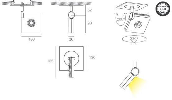 Milan Iluminacion Регулируемый светодиодный потолочный светильник Bridge sun-id-1513371 - Вид №3