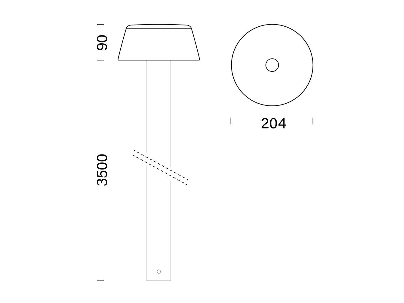 Алюминиевый светодиодный светильник для общественных мест Platek шрифт ARCH-00025861 - Вид №3