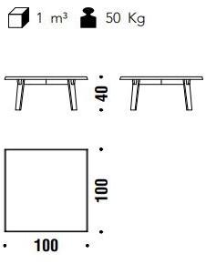 Moroso Квадратный журнальный столик из дуба Il naturale sun-id-1512174 - Вид №4