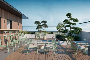 Штабелируемый стул с подлокотниками