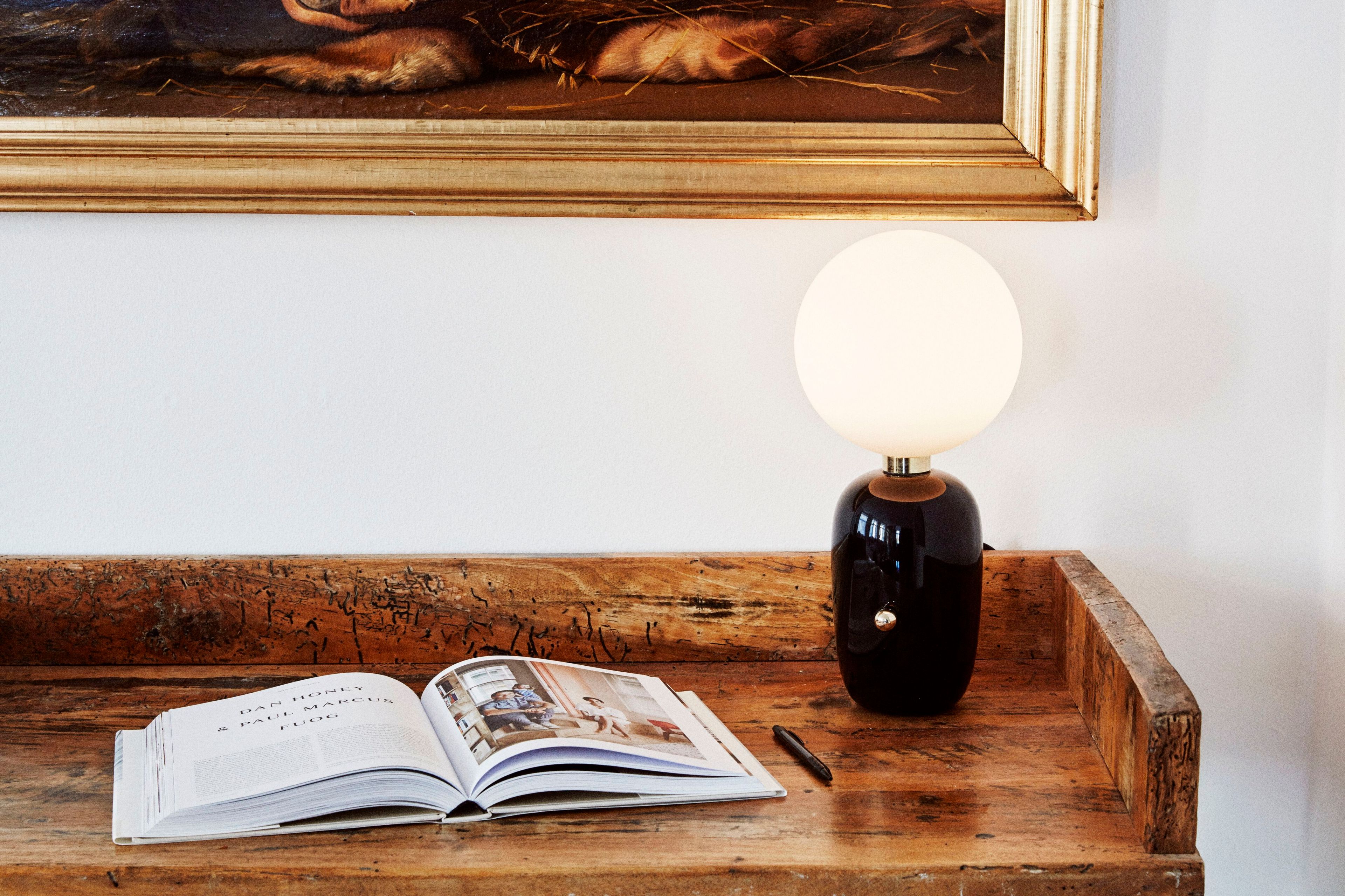 Керамическая и опаловая стеклянная настольная лампа с диммером PARACHILNA Aballs ARCH-00068946 - Вид №17