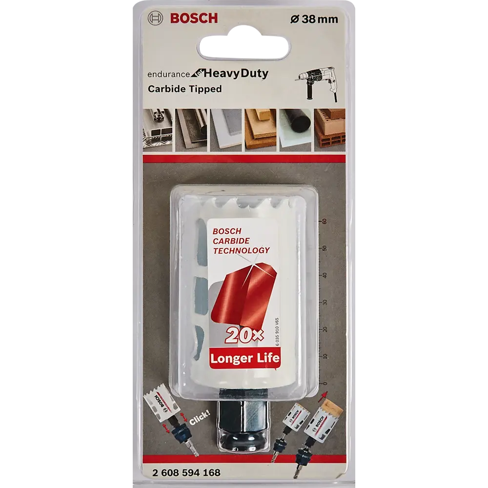 Коронка универсальная твердосплавная Bosch Endurance for Heavy Duty 2608594168 38 мм 82857545 STLM-2021658 BOSCH PROFESSIONAL  - Вид №2
