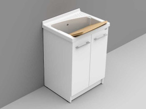 Керамический шкаф для белья со стиральной машиной