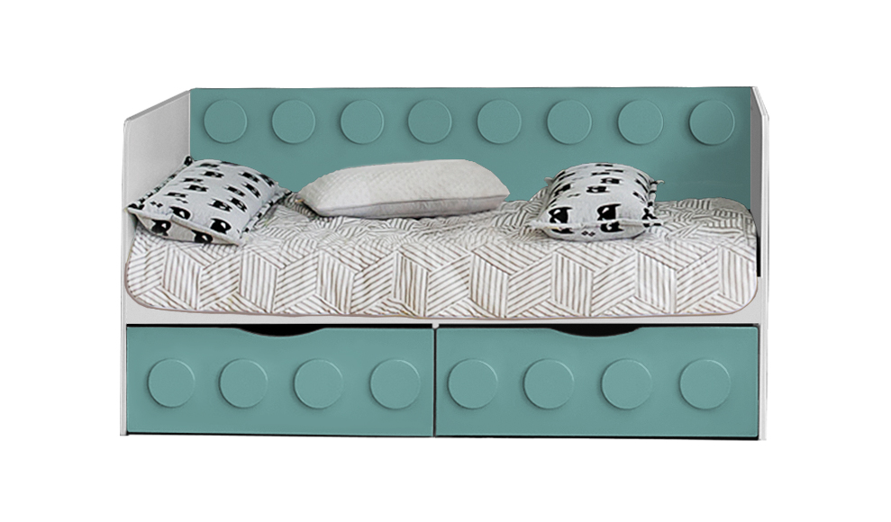 Детский диван-кровать с 2 ящиками "Леголенд" МАНДАРИН ЛЕГОЛЕНД 178709 Розовый Santreyd  - Вид №3