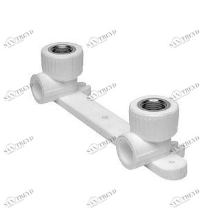 Водорозетка с планкой KALDE D25х1/2" полипропиленовая белая 3222BAT250B05