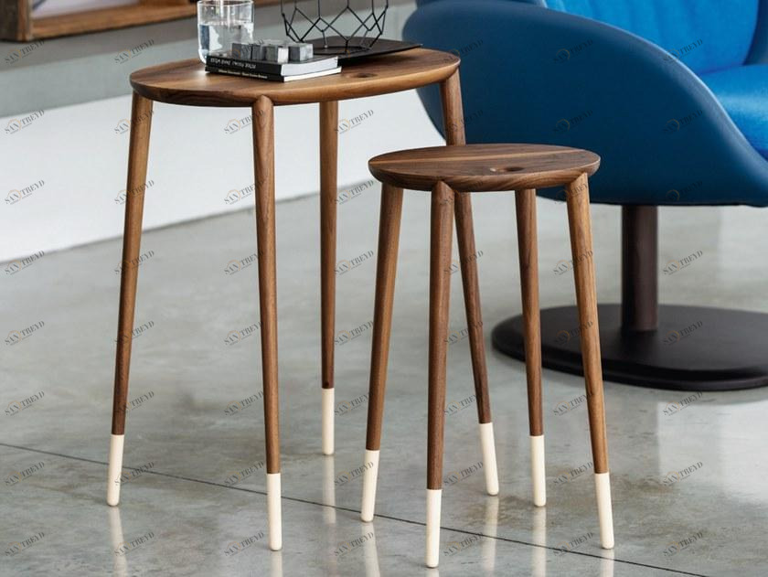 Porada Овальный журнальный столик из массива дерева Iron sun-id-1414284