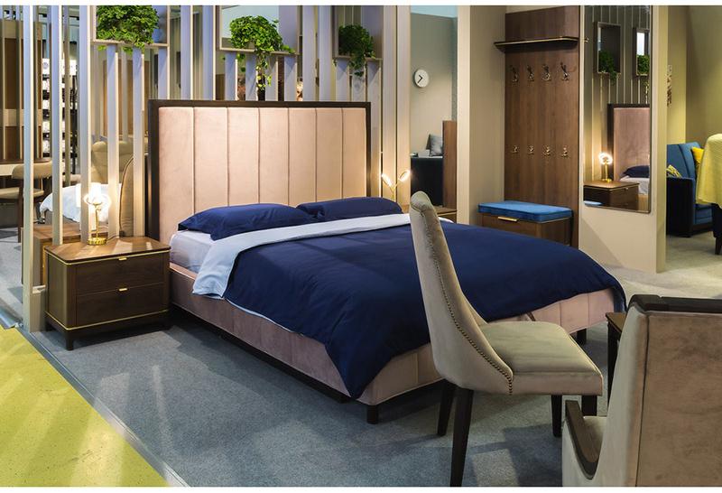 30710 Кровать с ортопедическим основанием и ящиком 1.4 Модерн Лайт Нежное мерцание R-HOME 401720396H_GNM - Вид №1