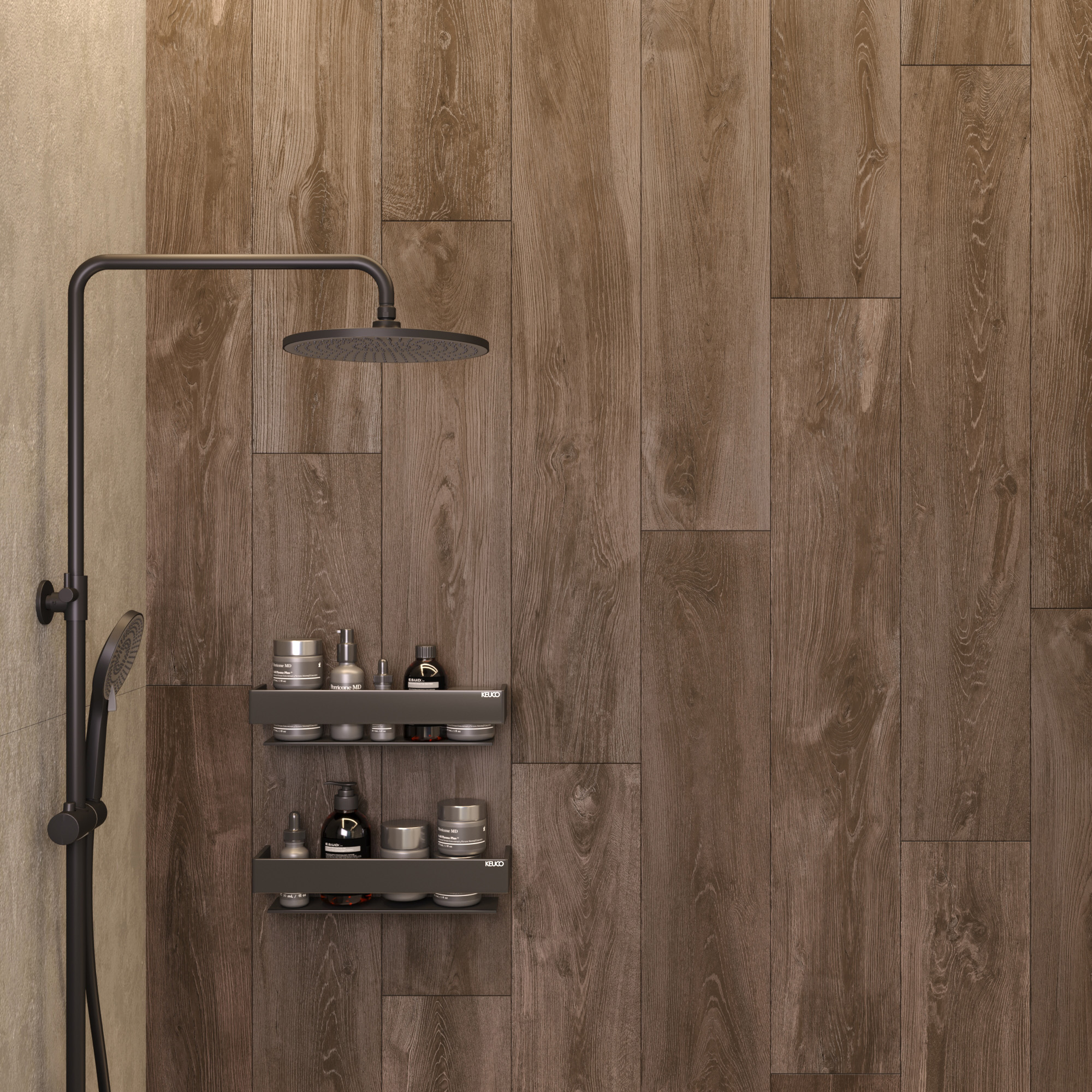 Керамогранит HUSK WOOD WENGE 20х120 Creanza CW-RT14-B 