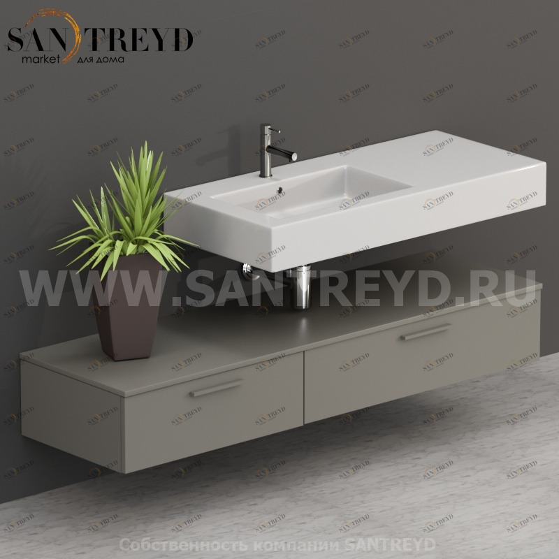 T17052CC2 Столешницы для использования в сочетании с тумбами и открытыми тумбами 170 см серая Globo ARREDO WOOD Италия Ceramica Globo