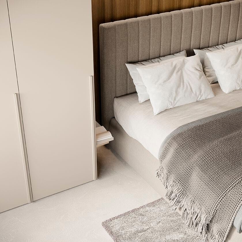 Двуспальная кровать из ткани с мягким изголовьем Febal Casa SOFTCASE ARCH-00143600 - Вид №4