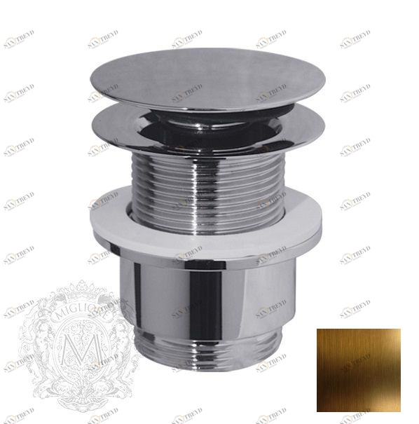 Донный клапан MIGLIORE без перелива ML.RIC-10.120.BR - бронза, клик-клак 