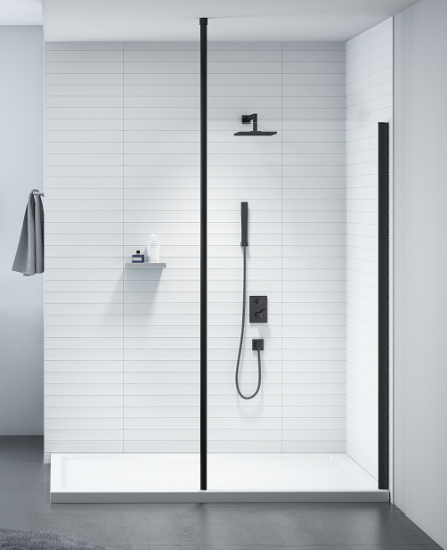 Душевая перегородка BLKSW1000 Merlyn Black Черный - Вид №1
