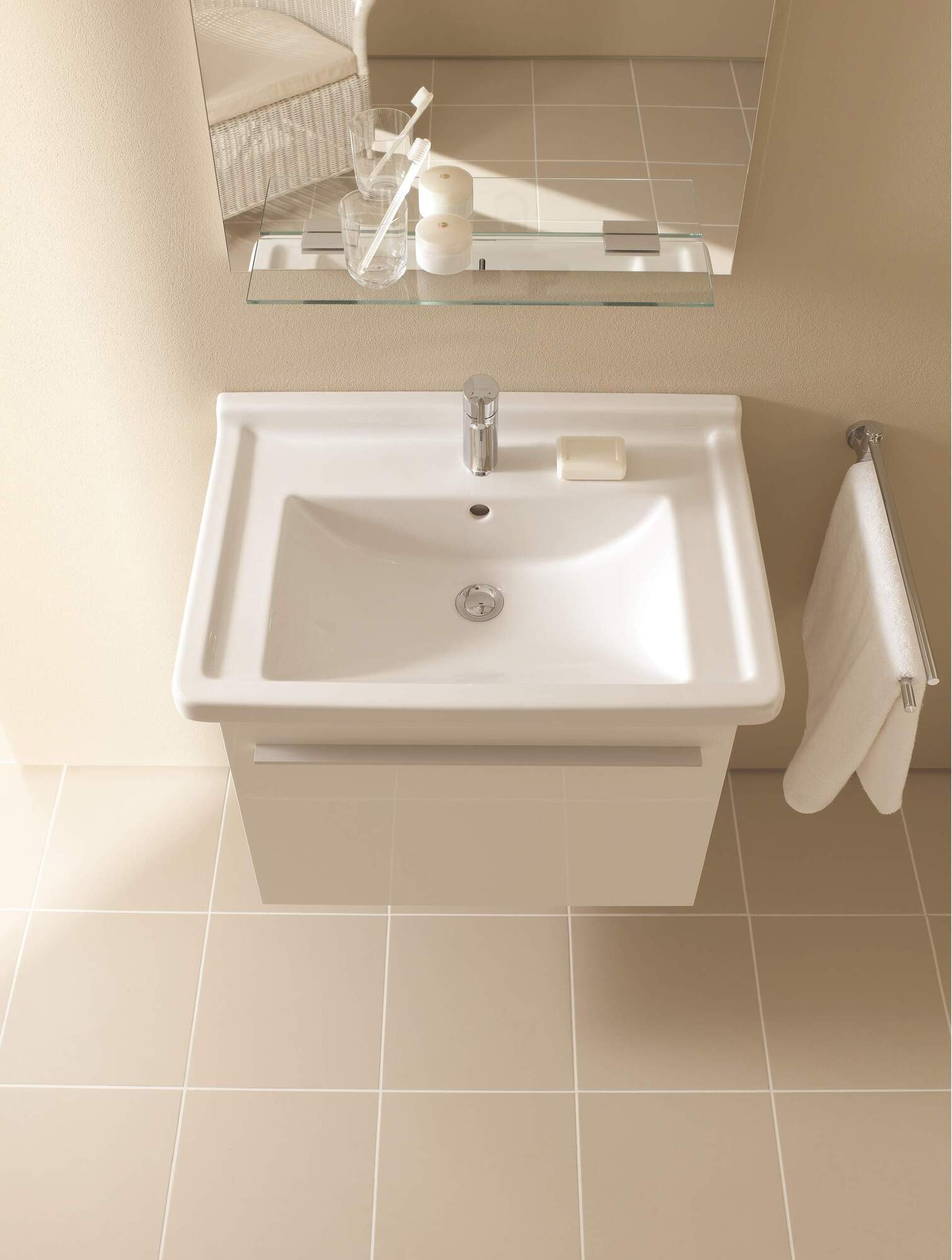 XL605605353 Тумбочка подвесная X-Large #XL6056 600 x 468 мм Каштан темный, декор Duravit - Вид №3
