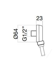 30NN8723 Подключение для душевого шланга , черный Fiore Kevon  - Вид №2