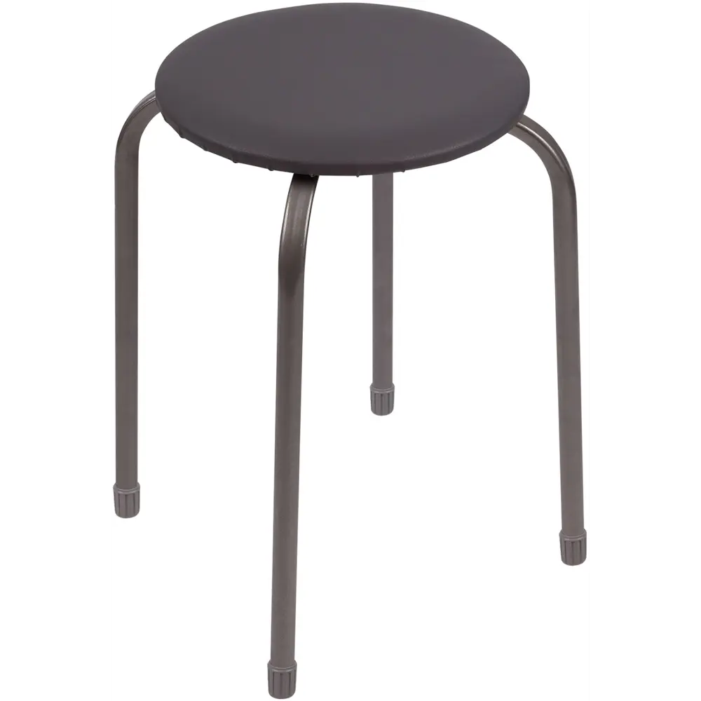 Табурет Эконом ТБ3/С 30x45x30 см ножки металл/серый сиденье искусственная кожа серый Santreyd STLM-2209211