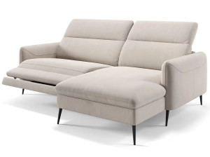 Тканевый диван с полуостровом