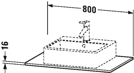 XS060D09191 XSquare Консоль Серо-коричневый декор Duravit - Вид №1