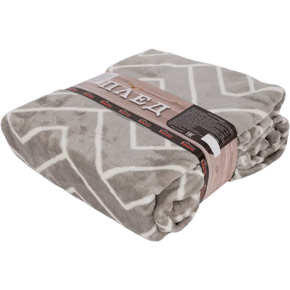 Плед «Грация» 200х220 см микрофибра цвет бежевый BELEZZA STLM-2156889