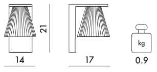 Светодиодный настенный светильник из инженерного пластика и ткани Kartell LIGHT-AIR ARCH-00097138 - Вид №3