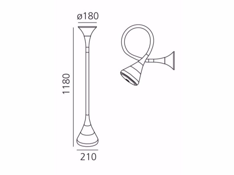 Регулируемая люминесцентная настенная лампа Artemide ARCH-00078732 - Вид №3