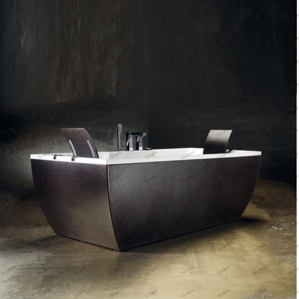 Ванна свободно стоящая с аэро и гидромассажем Kali Metal Corten 180 см Karolitalia BLUBLEUKALIMETALCORTENBLUMIX180