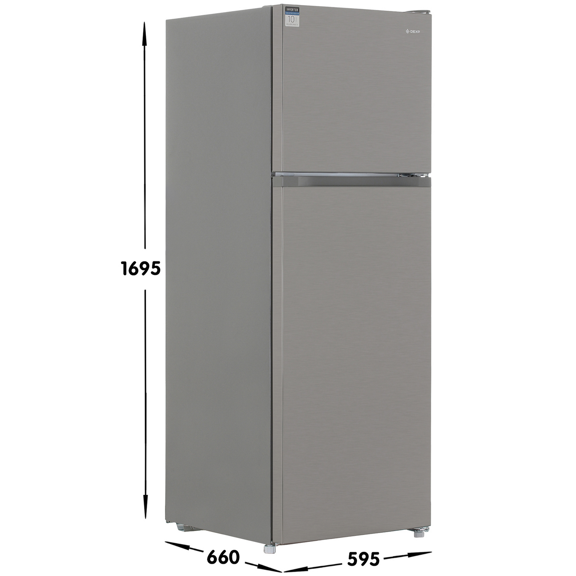 5098046 Холодильник с морозильником   DEXP T4-35AMG серебристый STDN-0058070 - Вид №6