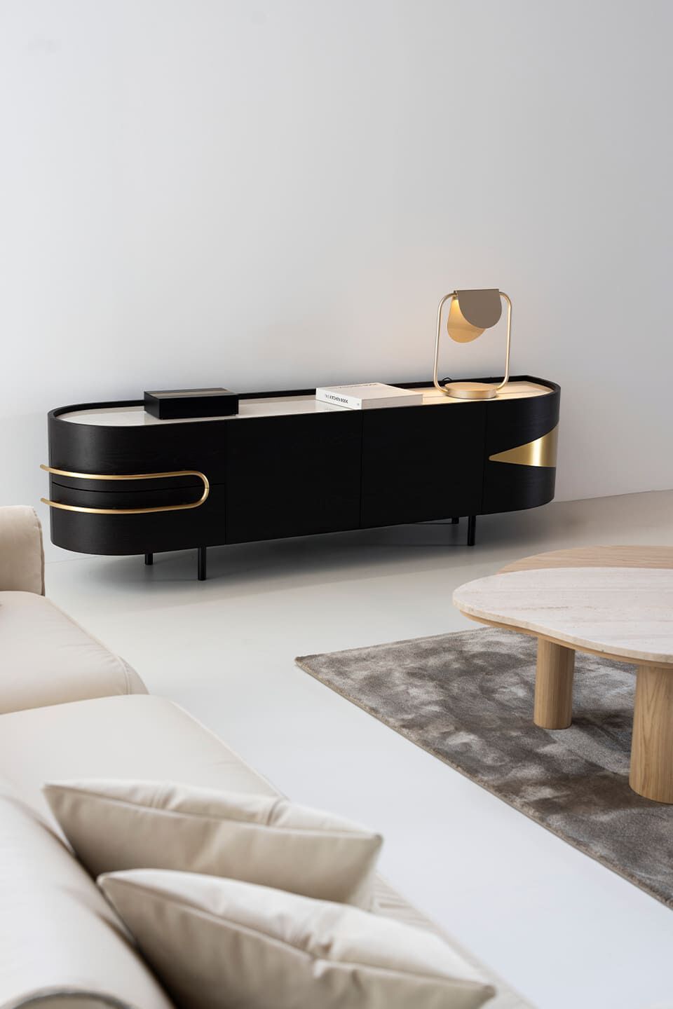 Мраморный шкаф Calacatta со встроенным освещением Greenapple Olival ARCH-00011359 - Вид №5