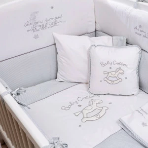 Комплект детского постельного белья для кроватки 75х115 см серый Baby Cotton CILEK BABY COTTON 00-3832506 Серый