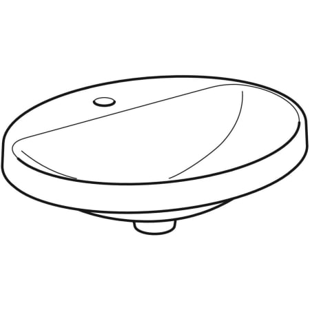 500.724.01.2 Встраиваемая раковина Geberit VariForm овальной формы, с полкой для отверстия под смеситель Geberit  - Вид №11