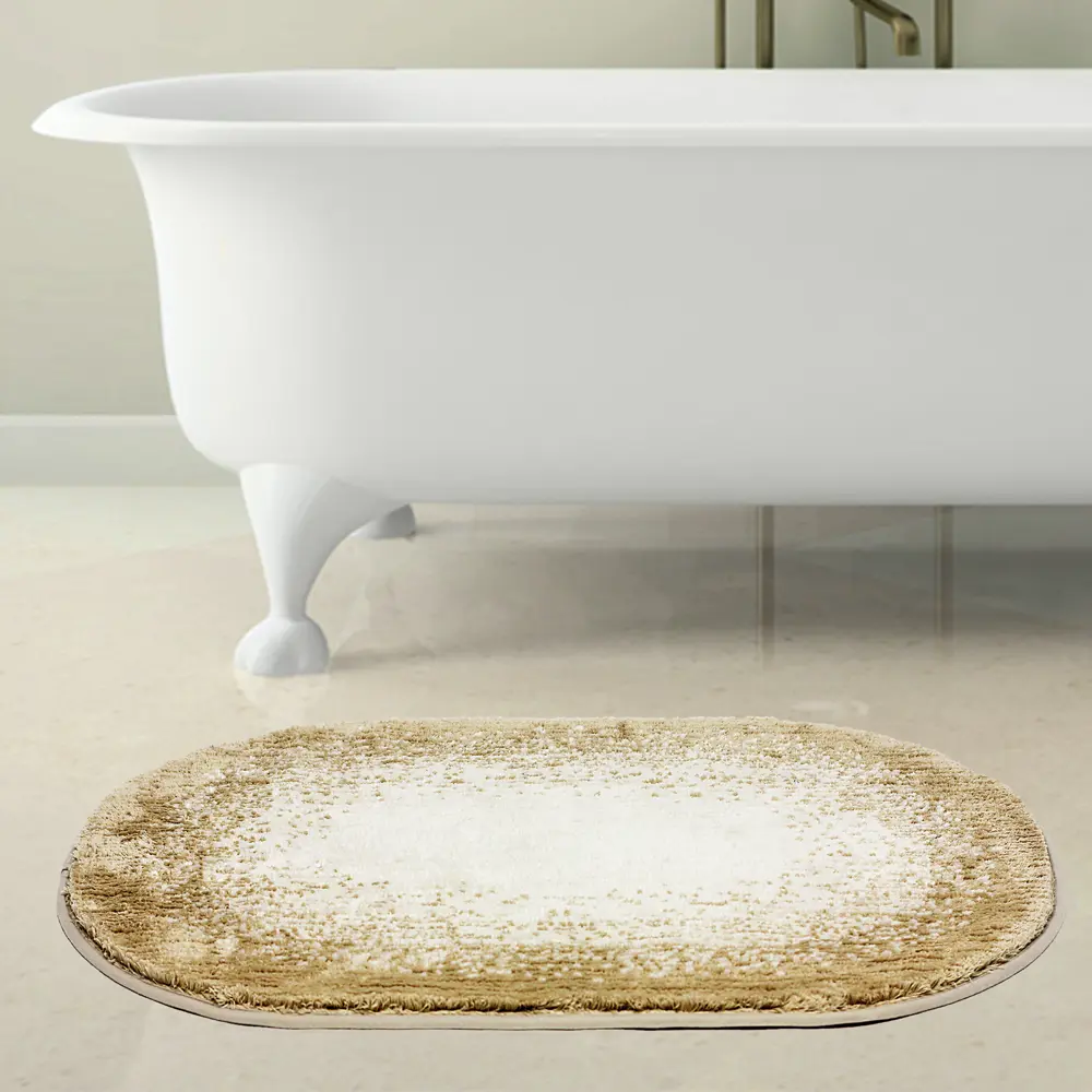 Коврик для ванной BATH PLUS Фокус - мягкий овальный с противоскользящим покрытием 89417932 STLM-1573792