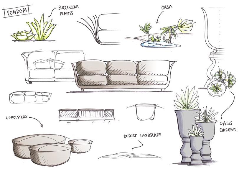 VONDOM Садовый диван из модульной ткани Suave sun-id-1385905 - Вид №14