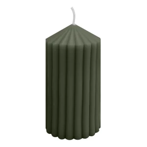 Античная свеча Грани 8 см цвет зеленый