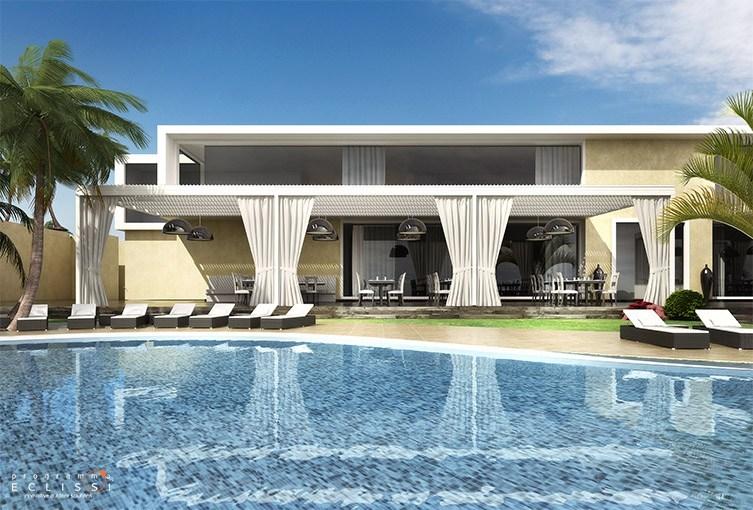 DIRELLO Настенная пергола из алюминия с регулируемыми жалюзи и подсветкой sun-id-1412208 - Вид №3