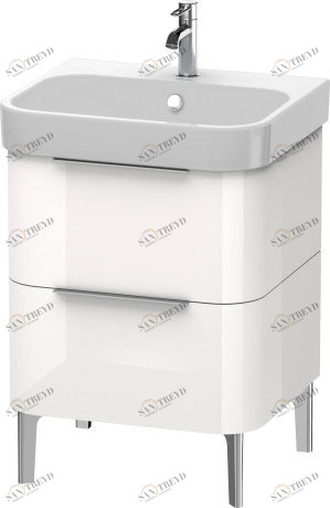 H2637102222 Тумбочка напольная Happy D.2 #H26371 575 x 480 мм Белый глянцевый декор Duravit