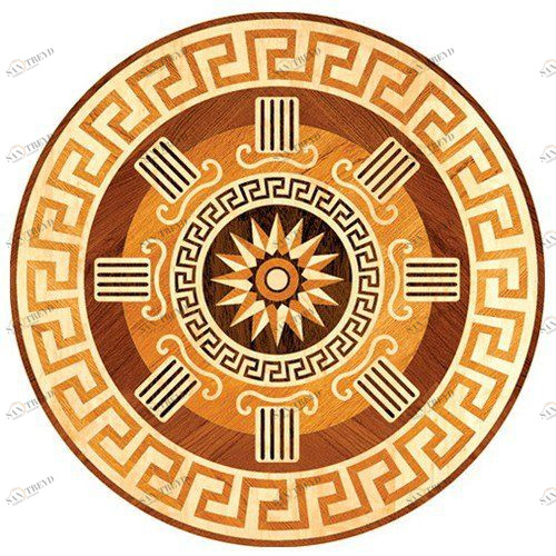 Художественный паркет Da Vinci Розетка 26-144 Дуб Селект (Гладкая) х1000диаметр мм 260090144